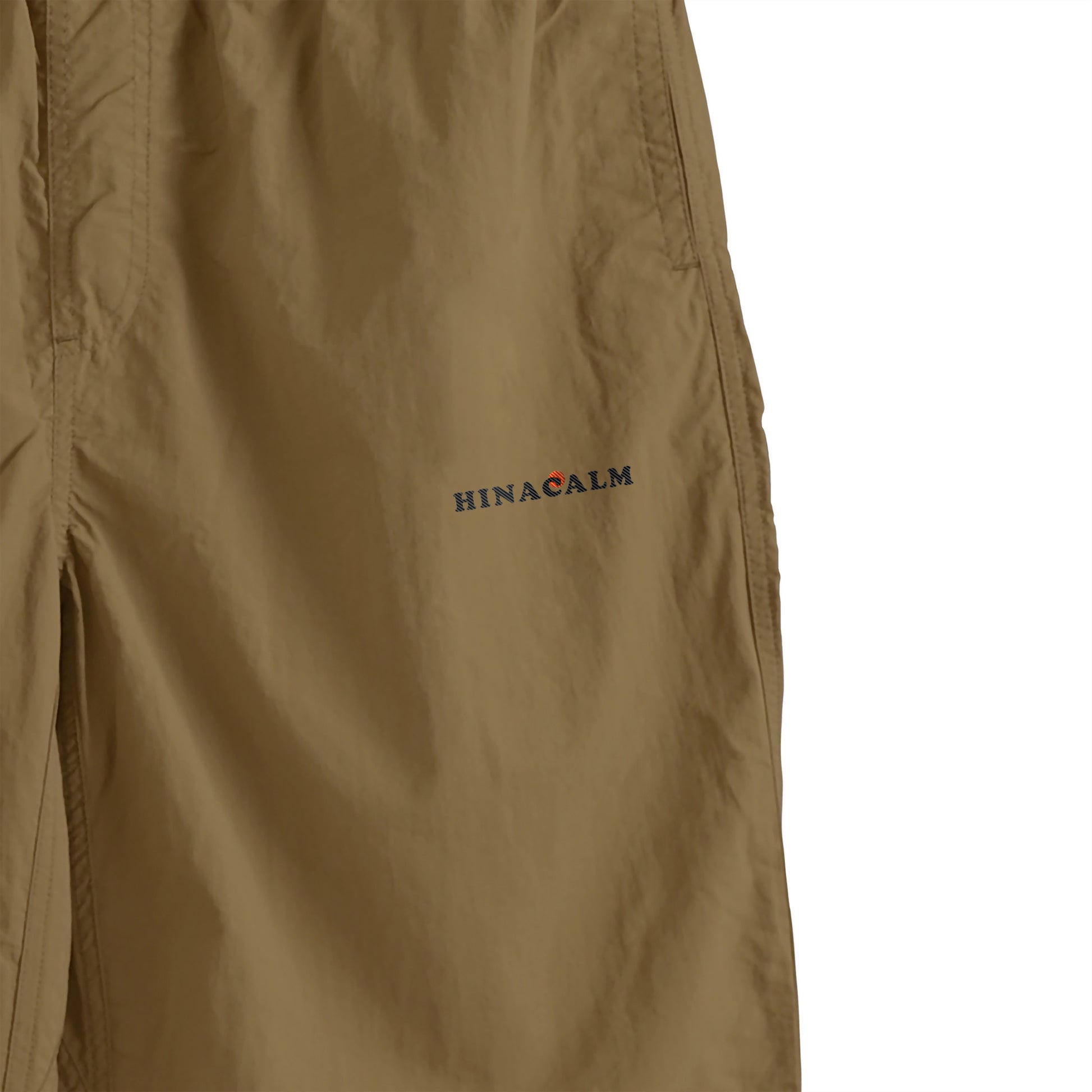 HINACALM Minimal Logo Nylon Pants beige image