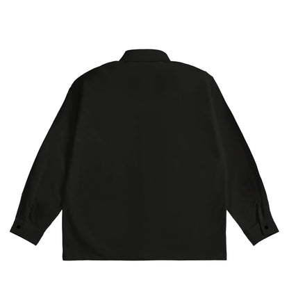 CALM HUMAN 001 - OVERSIZED COACH SHIRT black image