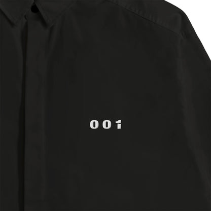 CALM HUMAN 001 - OVERSIZED COACH SHIRT black image