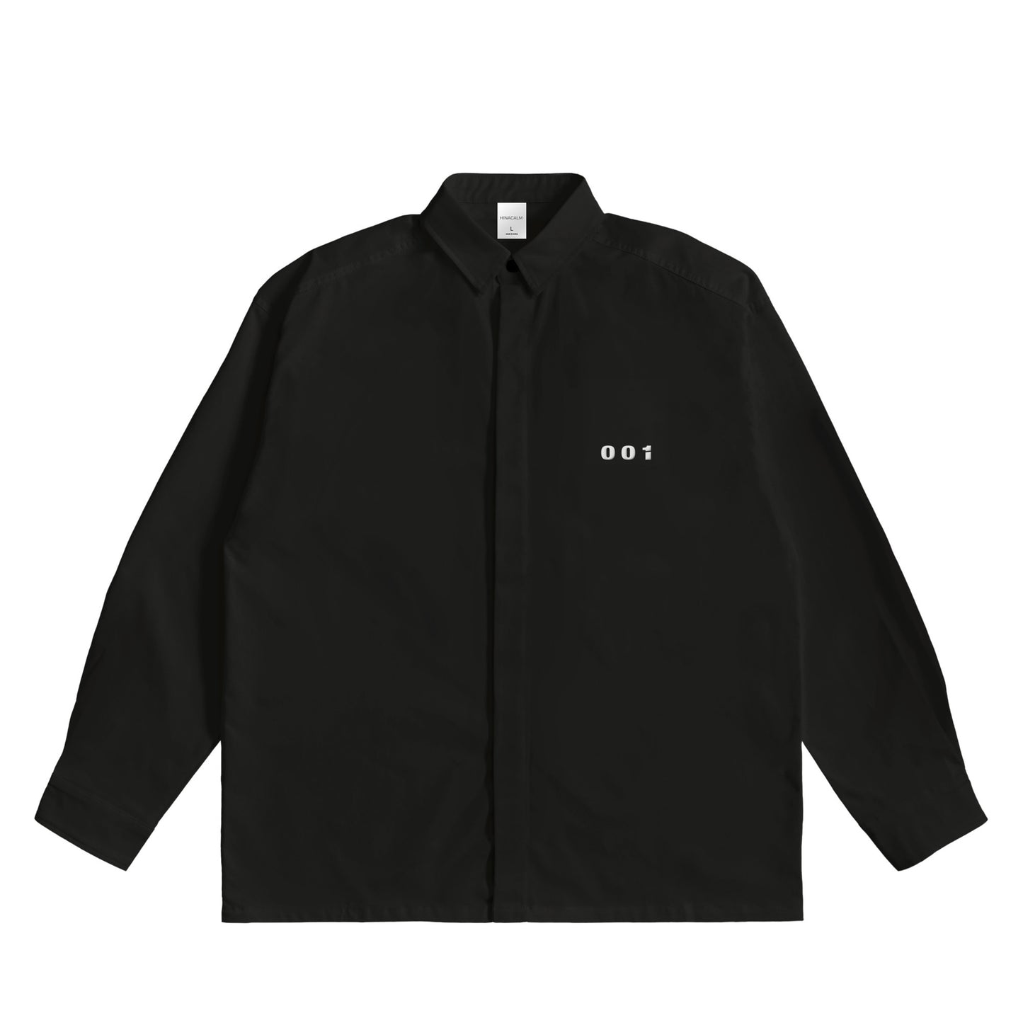 CALM HUMAN 001 - OVERSIZED COACH SHIRT black image