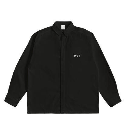 CALM HUMAN 001 - OVERSIZED COACH SHIRT black image
