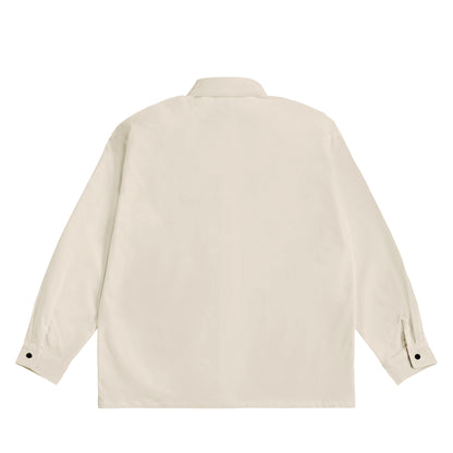 CALM HUMAN 001 - OVERSIZED COACH SHIRT natural image