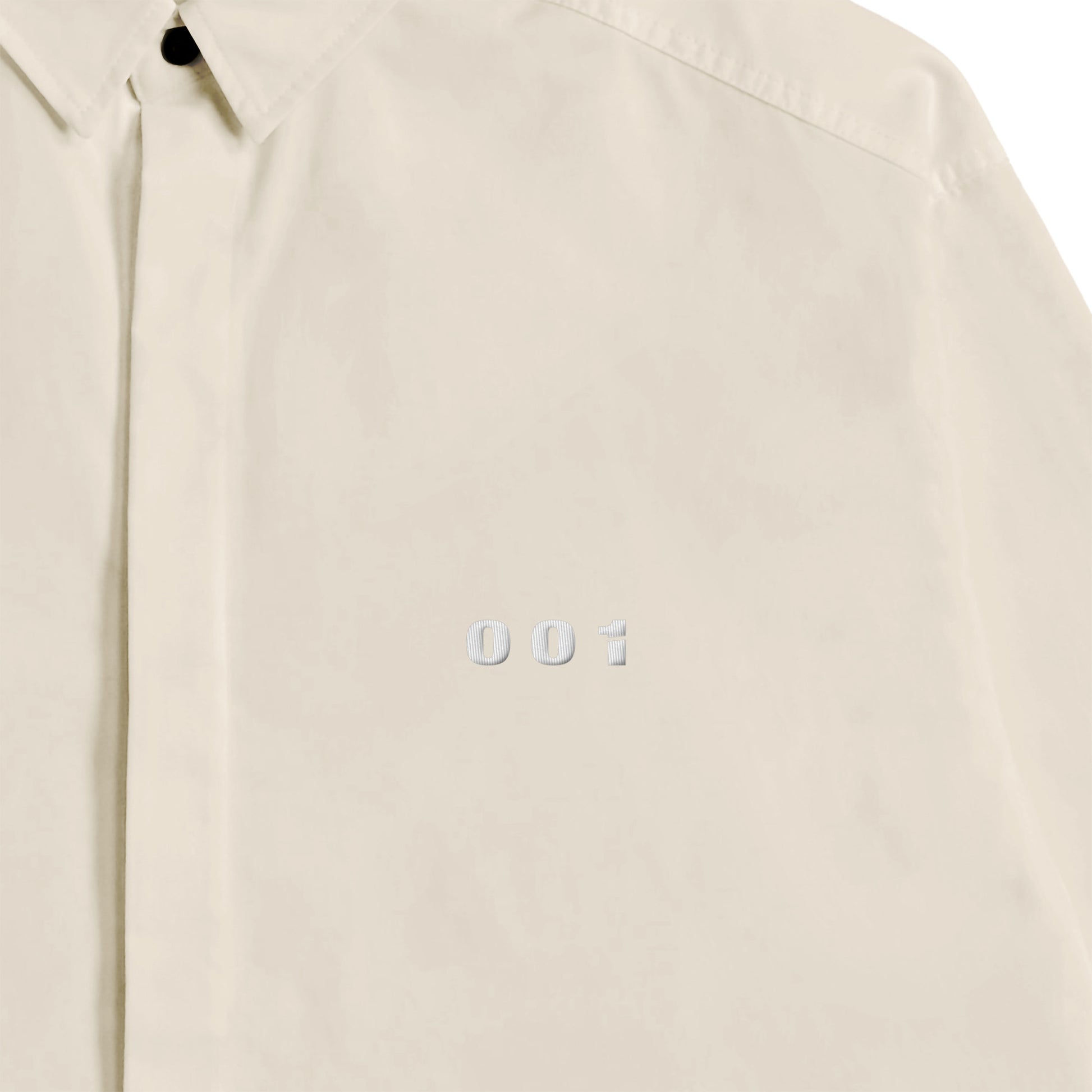 CALM HUMAN 001 - OVERSIZED COACH SHIRT natural image