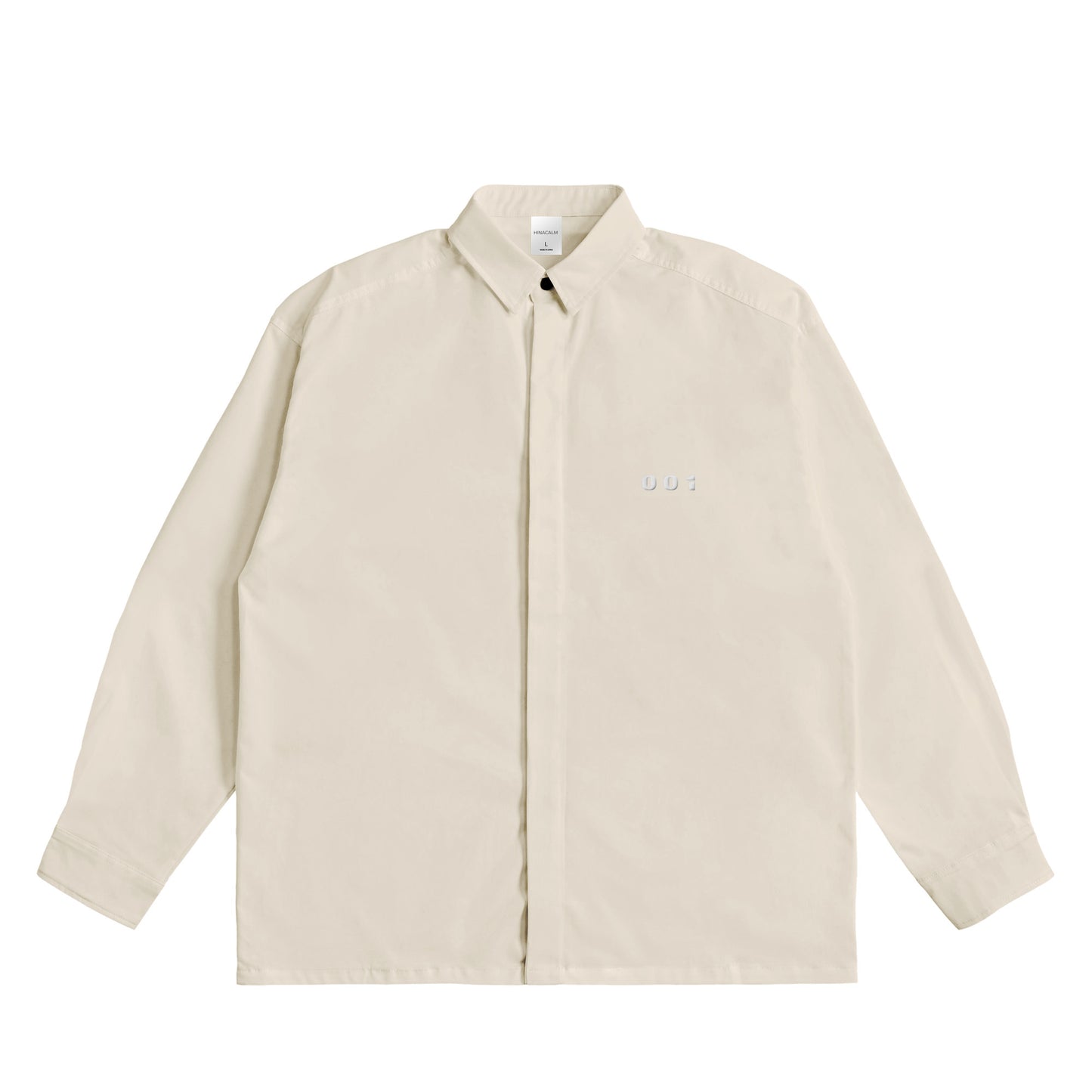 CALM HUMAN 001 - OVERSIZED COACH SHIRT natural image