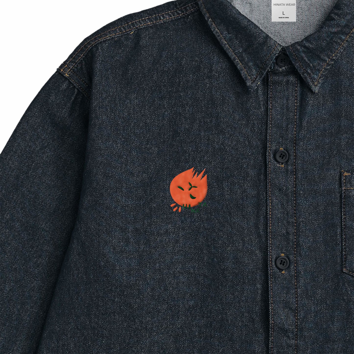 HINACALM Alphabet Sun Denim Shirt indigo image