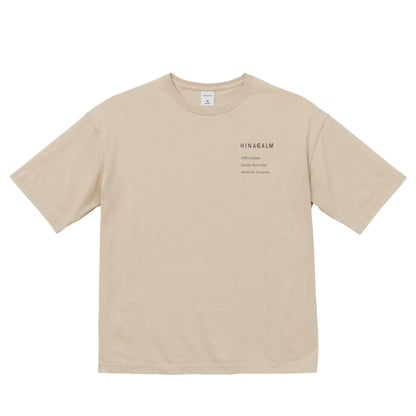 HINACALM Affirmation Embroidered Tee sand-beige image
