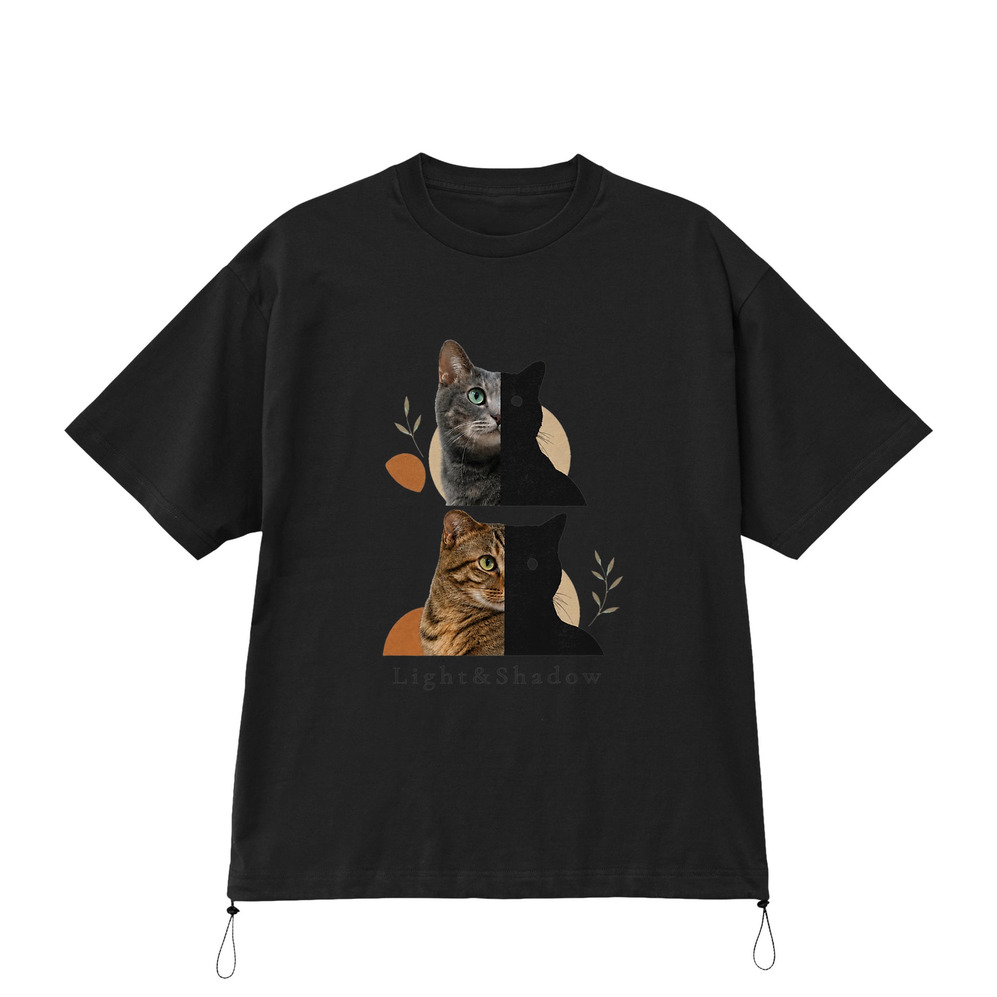 HINACALM CALM CATS Light & Shadow Graphic Tee black image