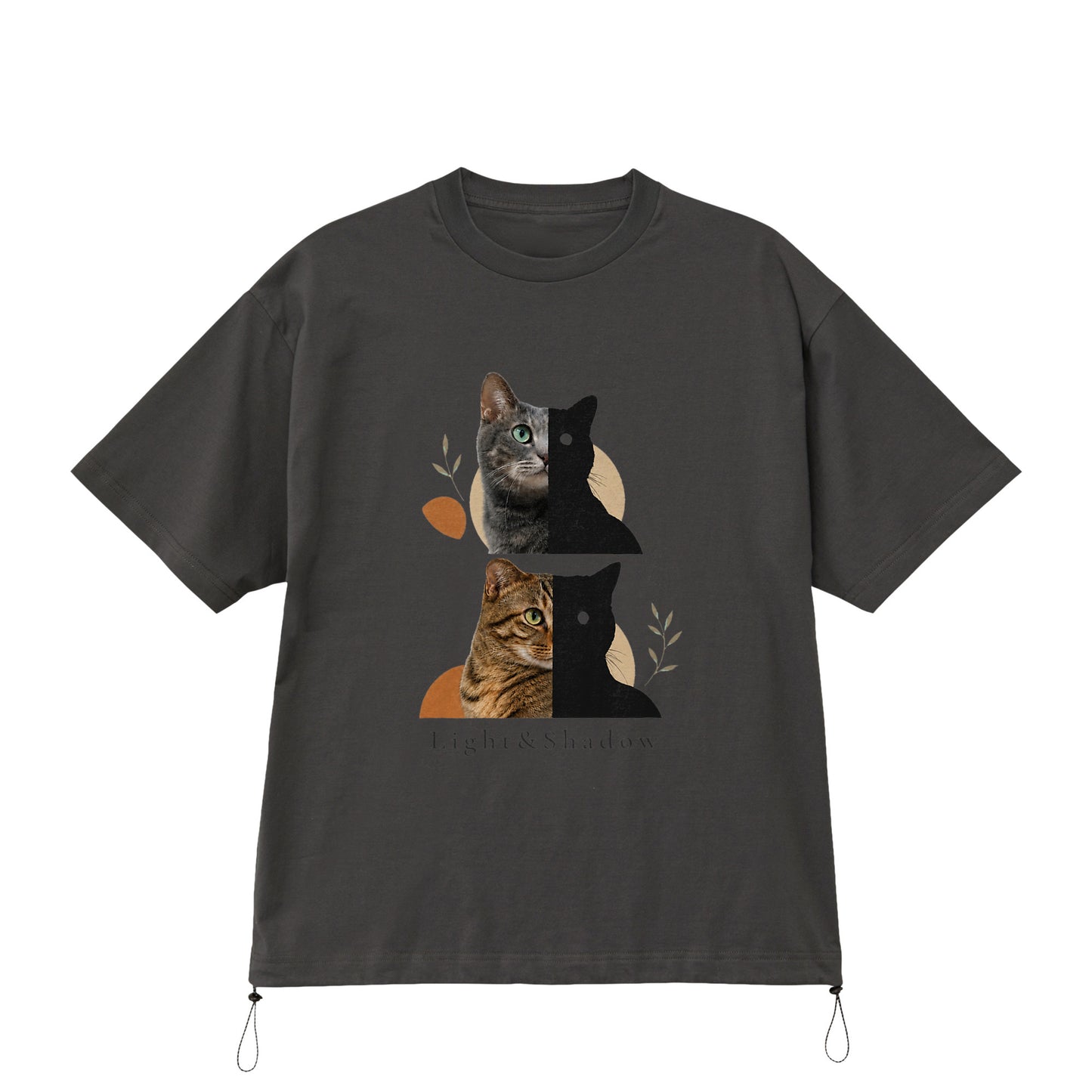 HINACALM CALM CATS Light & Shadow Graphic Tee sumi image