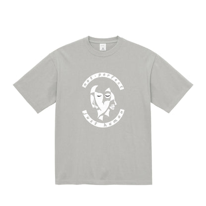 HINATA CALM HUMAN FACE Oversized T-Shirt – Not Perfect, Just Human frost-gray image