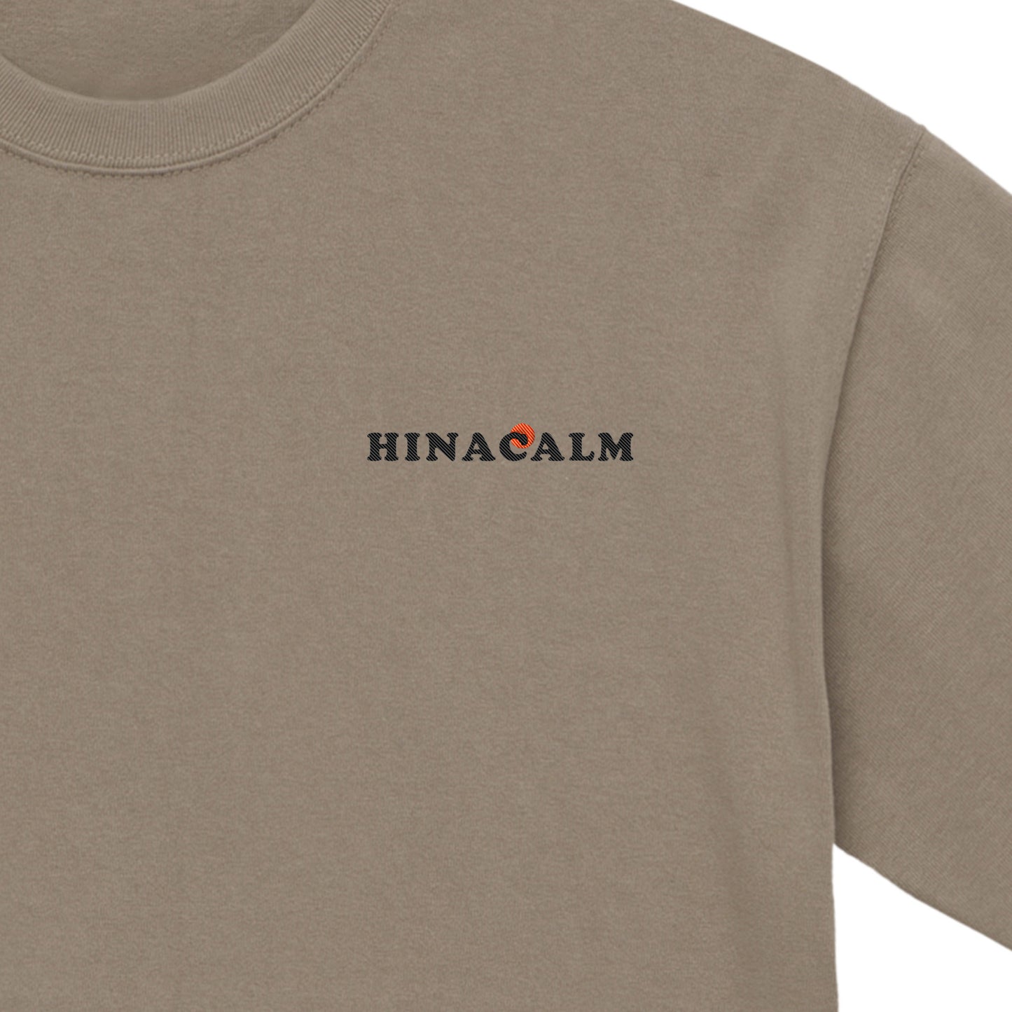 HINACALM Minimal Logo Tee acid-khaki image