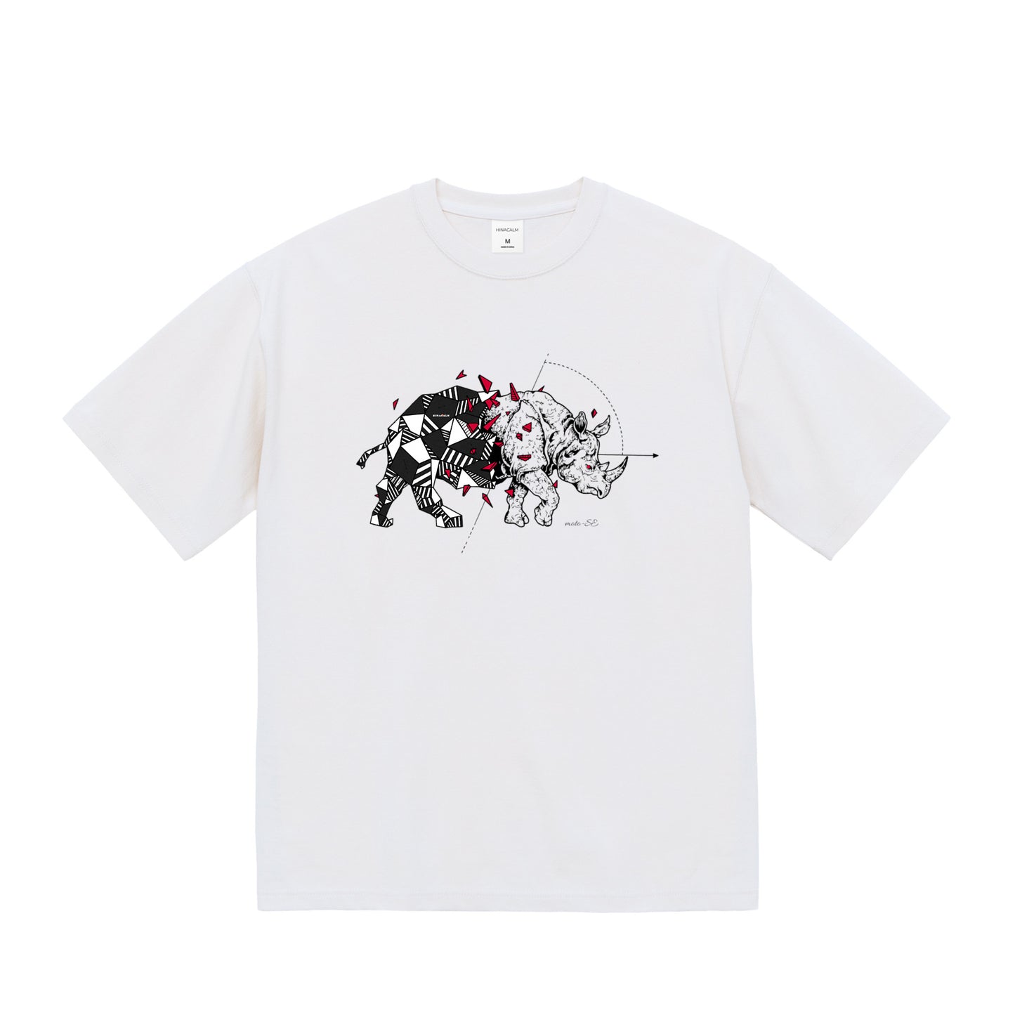 moto-SE RE:RHINO Tee white image