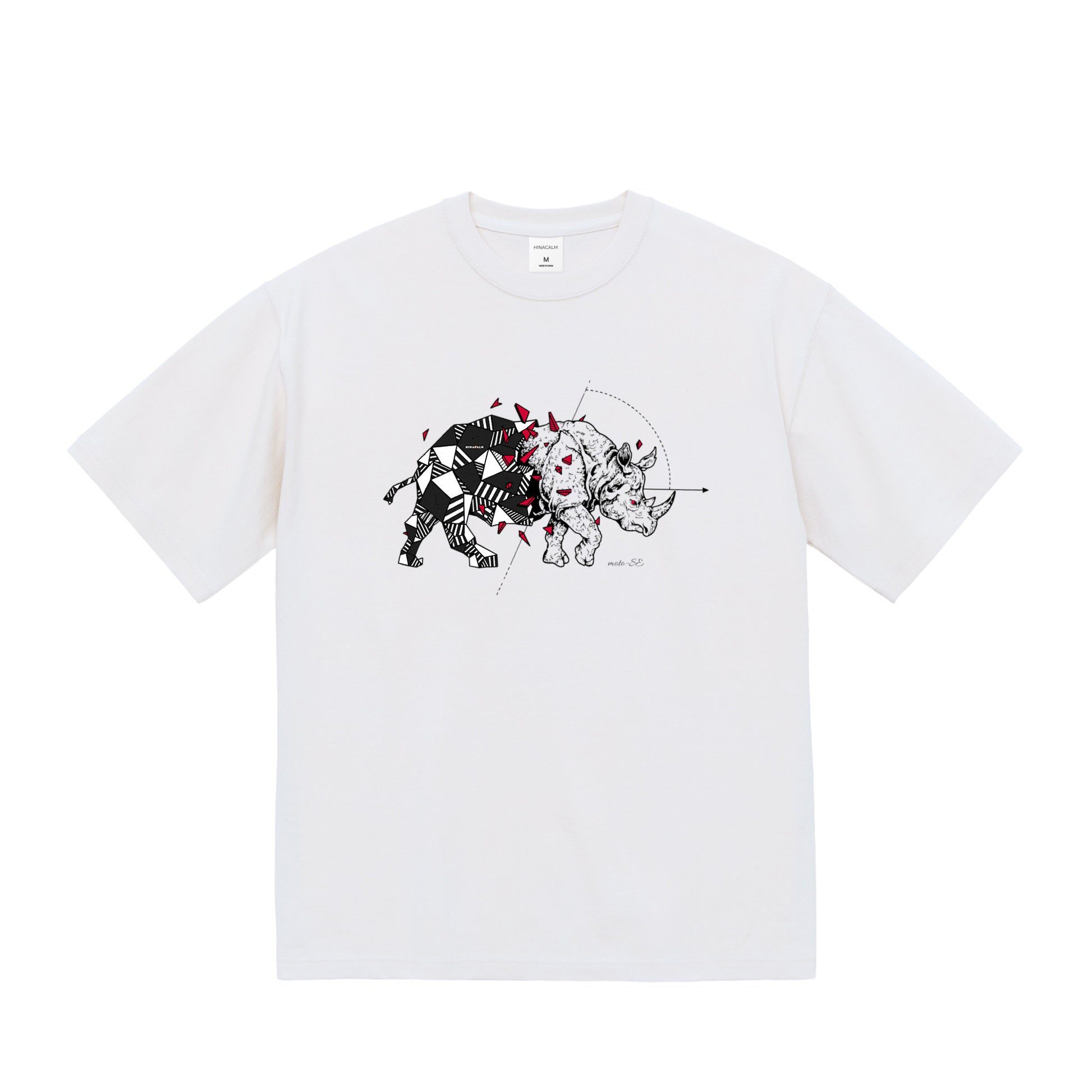 moto-SE RE:RHINO Tee white image