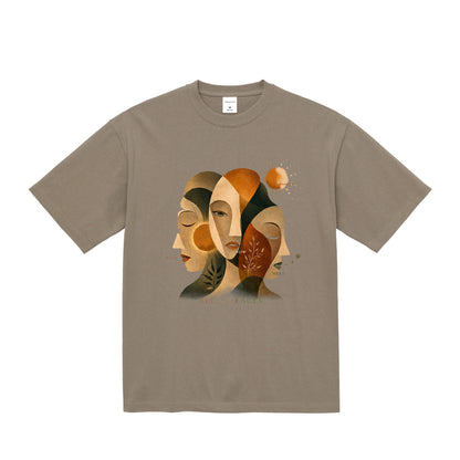 MURAYAN ALL MY FACES Graphic Tee acid-khaki image