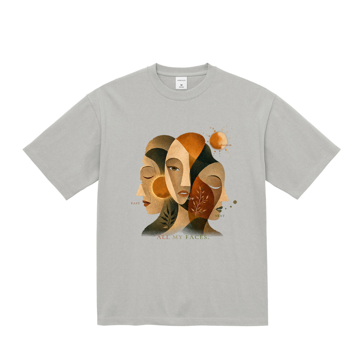 MURAYAN ALL MY FACES Graphic Tee frost-gray image