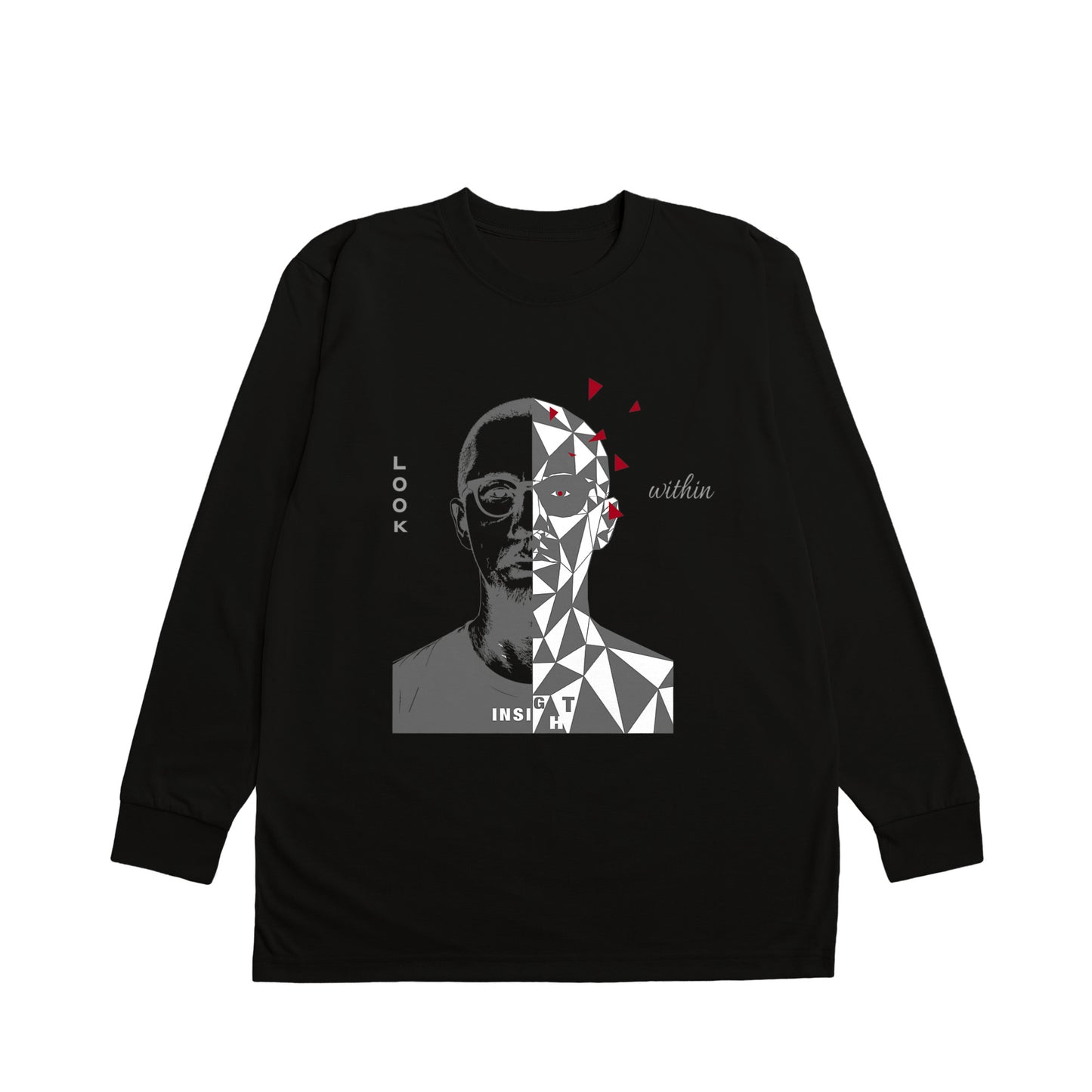 CALM HUMAN 004 – INSIGHT Heavyweight Long Sleeve Tee black image