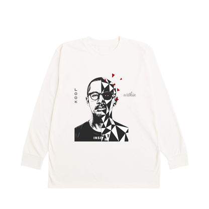 CALM HUMAN 004 – INSIGHT Heavyweight Long Sleeve Tee organic-white image