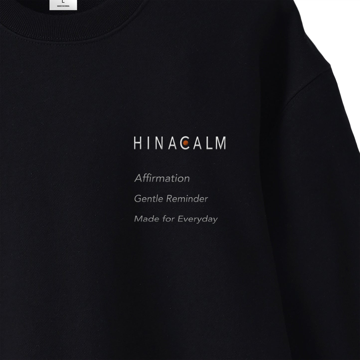 HINACALM Affirmation Embroidered Sweatshirt black image