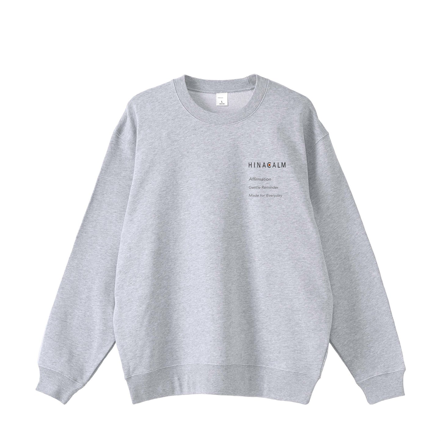 HINACALM Affirmation Embroidered Sweatshirt gray image