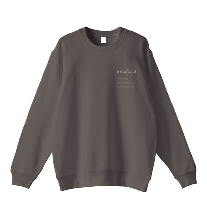 HINACALM Affirmation Embroidered Sweatshirt mocha image