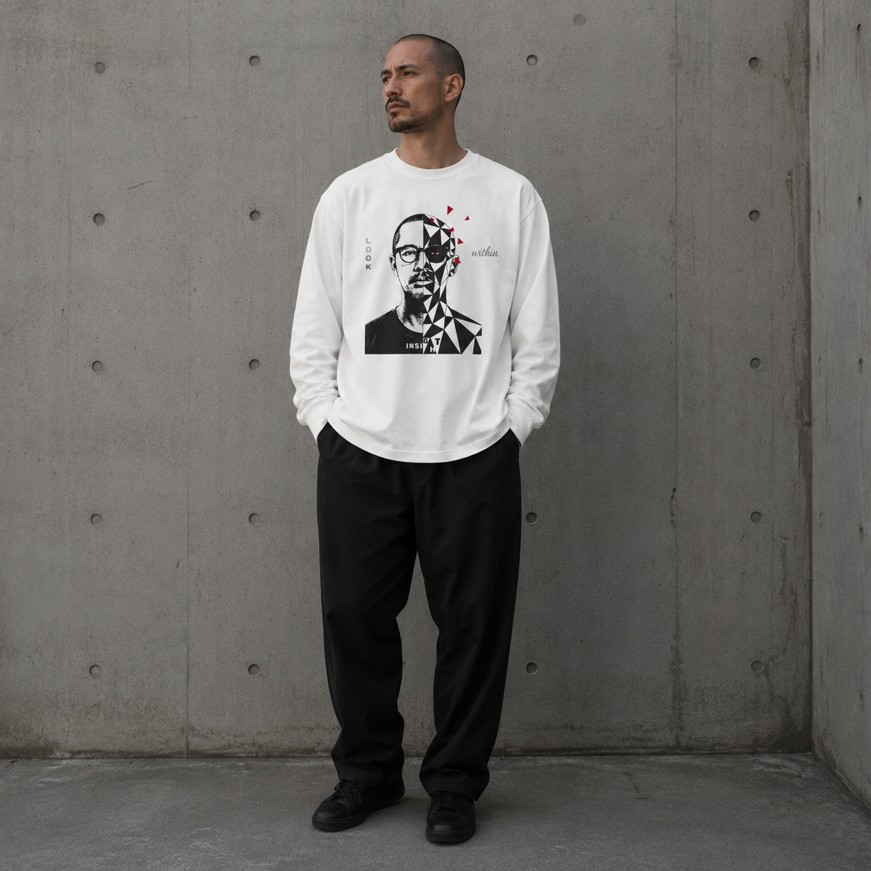 CALM HUMAN 004 – INSIGHT Heavyweight Long Sleeve Tee