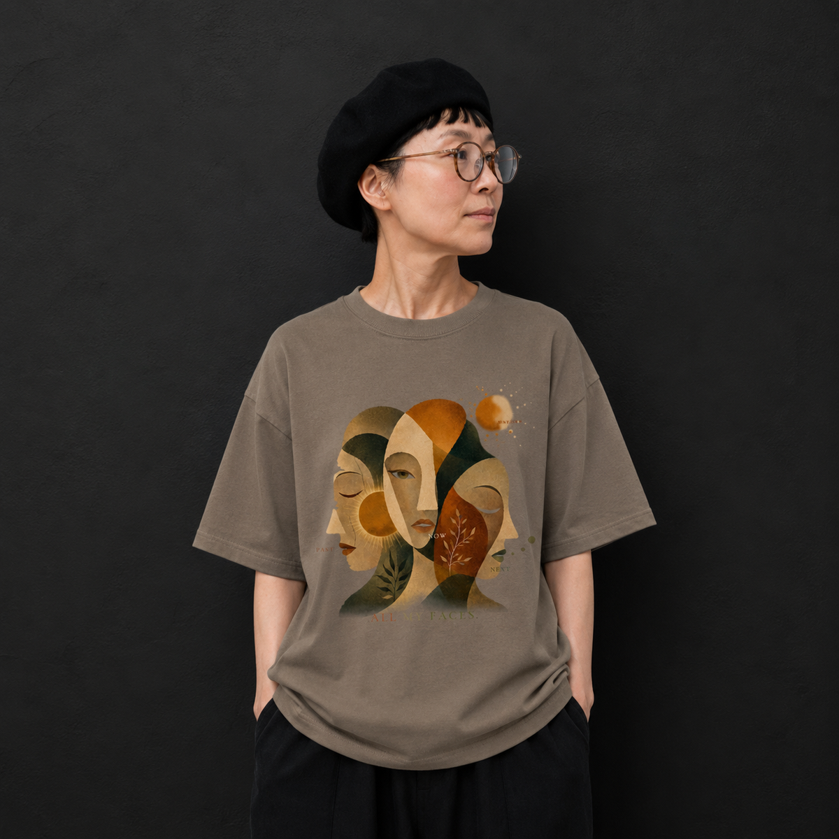 CALM HUMAN 003 - MURAYAN ALL MY FACES Graphic Tee