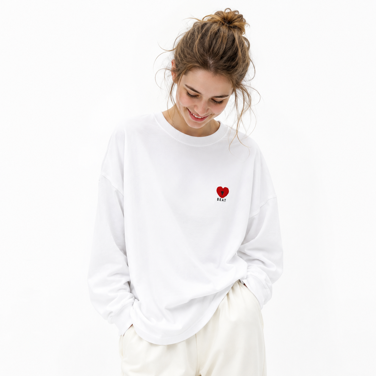 SOBI BEAT Signature Heart Long Sleeve Tee