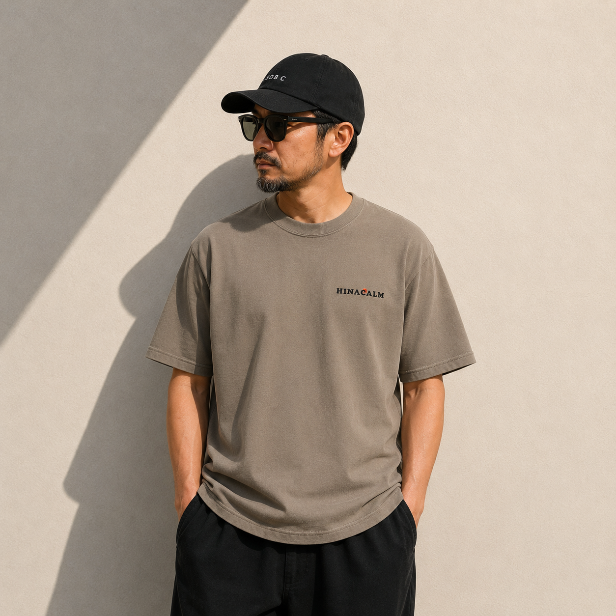 HINACALM Minimal Logo Tee