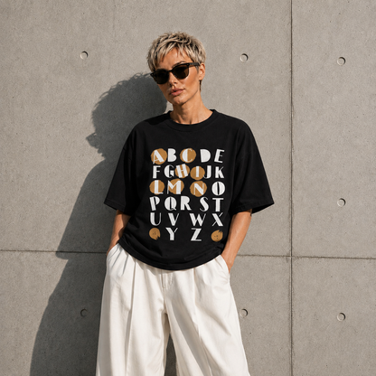 HINACALM Alphabet Sun Tee