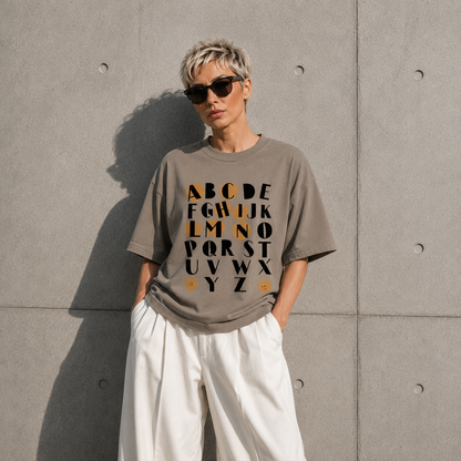 HINACALM Alphabet Sun Tee