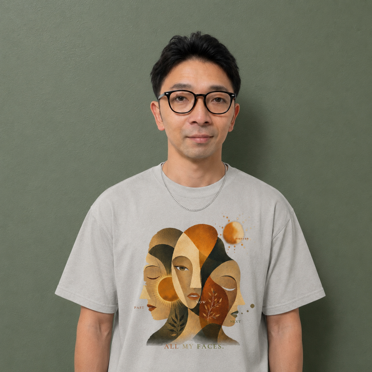 CALM HUMAN 003 - MURAYAN ALL MY FACES Graphic Tee