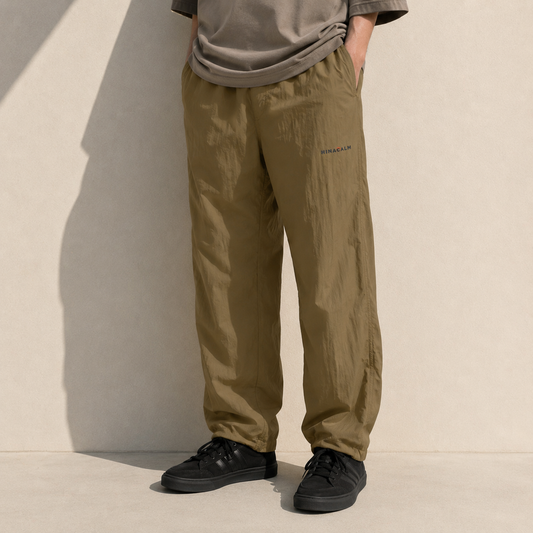 HINACALM Minimal Logo Nylon Pants