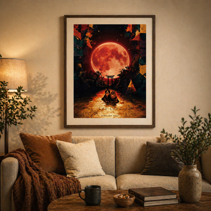 Siberian Soul Red Moon Wall Art