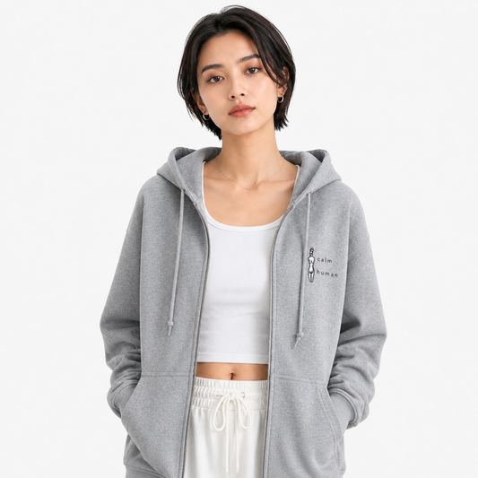 SHIZUKA Zip Hoodie – CALM HUMAN