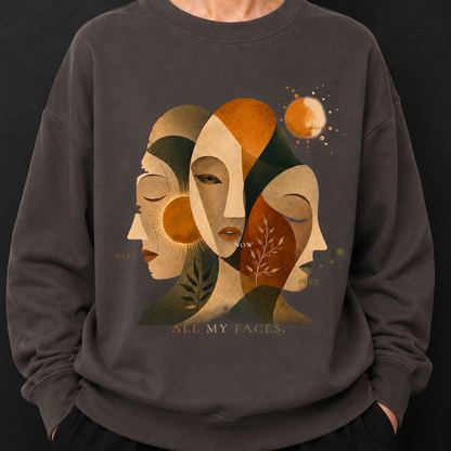 CALM HUMAN 003 - MURAYAN ALL MY FACES Graphic Sweatshirt