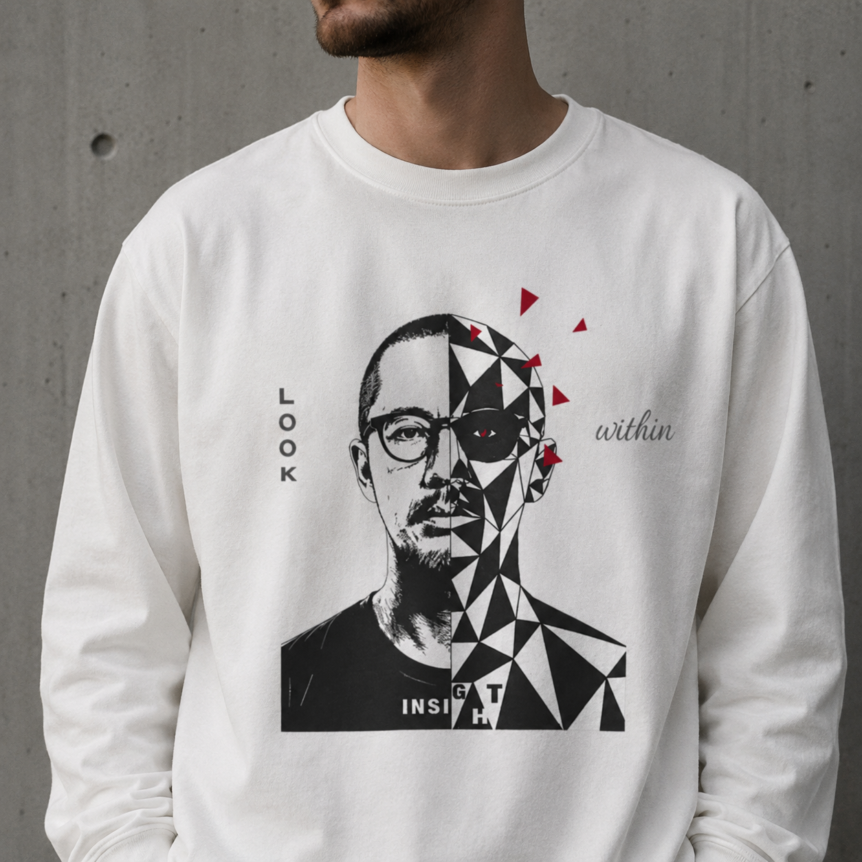 CALM HUMAN 004 – INSIGHT Heavyweight Long Sleeve Tee