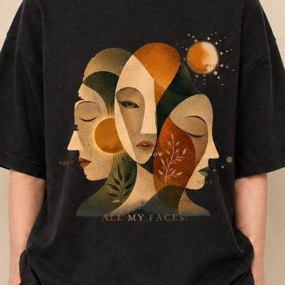 CALM HUMAN 003 - MURAYAN ALL MY FACES Graphic Tee