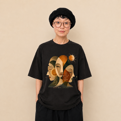 CALM HUMAN 003 - MURAYAN ALL MY FACES Graphic Tee