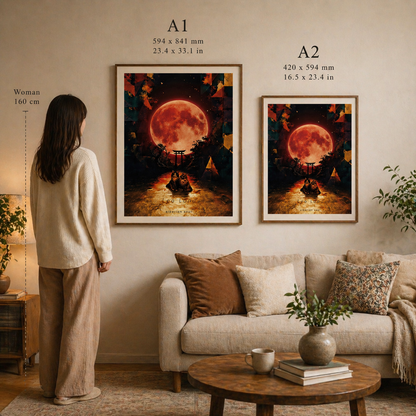 Siberian Soul Red Moon Wall Art