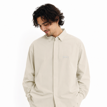 CALM HUMAN 001 - SIGNATURE OVERSIZED COACH SHIRT