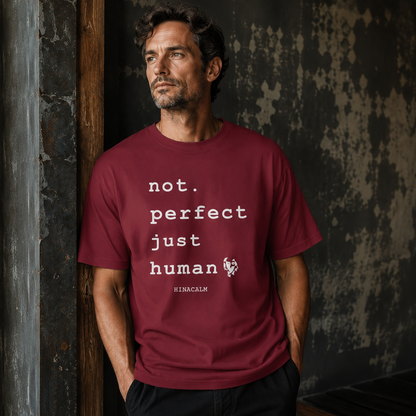 Personalized Not Perfect Just Human Shirt - Minimalist Japandi Tee