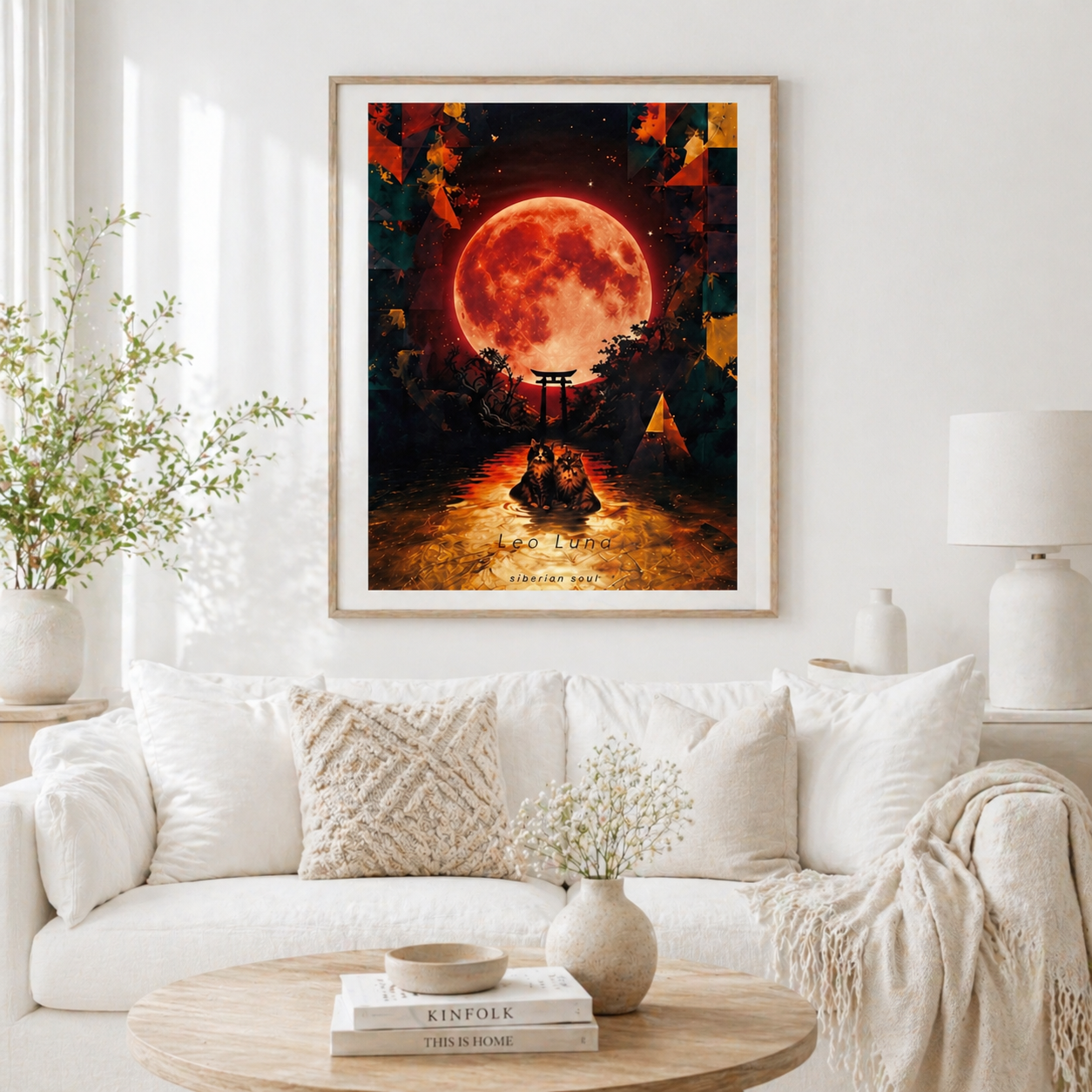 Siberian Soul Red Moon Wall Art