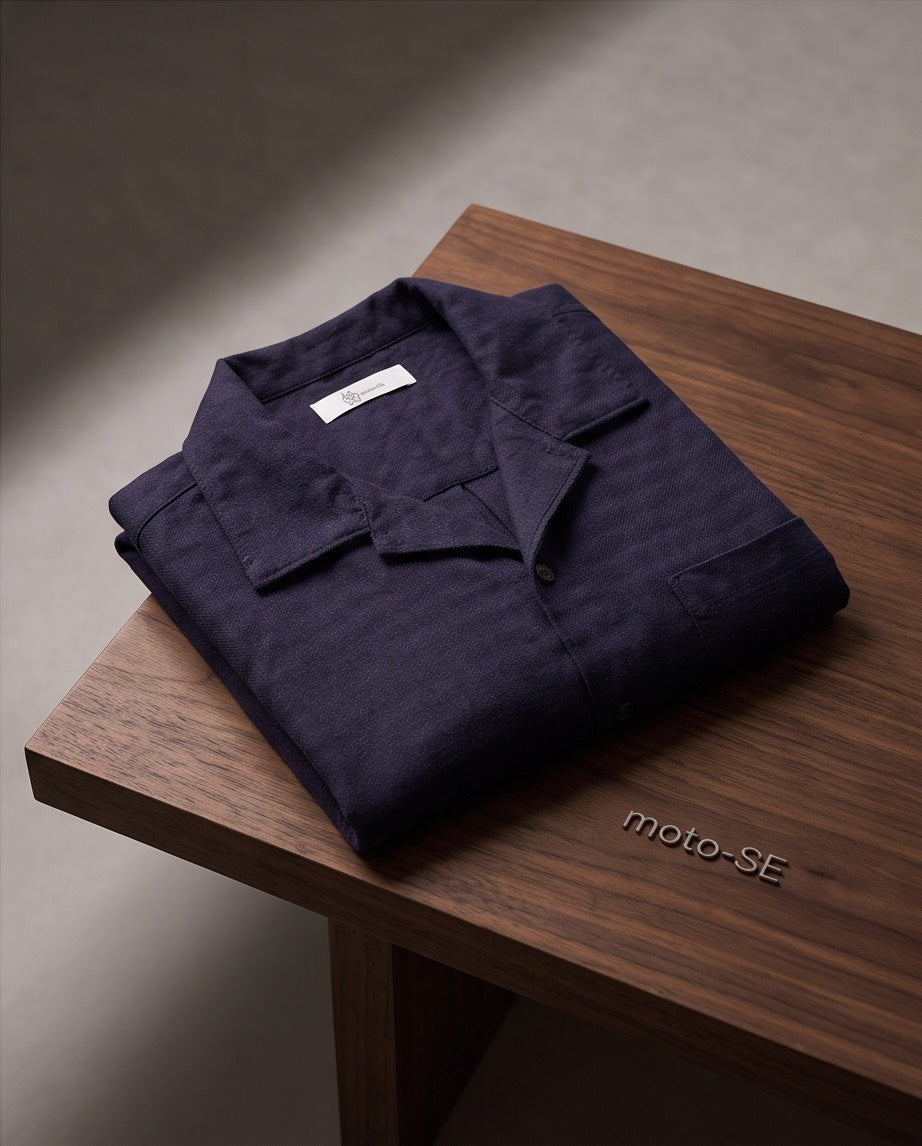 moto-SE WOOL OVERSIZED SHORT SLEEVE SHIRT