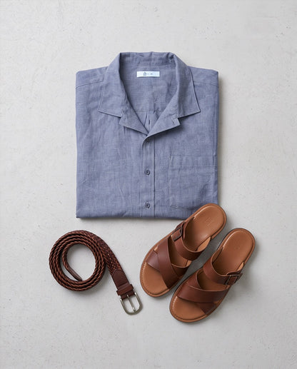 moto-SE LINEN OVERSIZED SHORT SLEEVE SHIRT