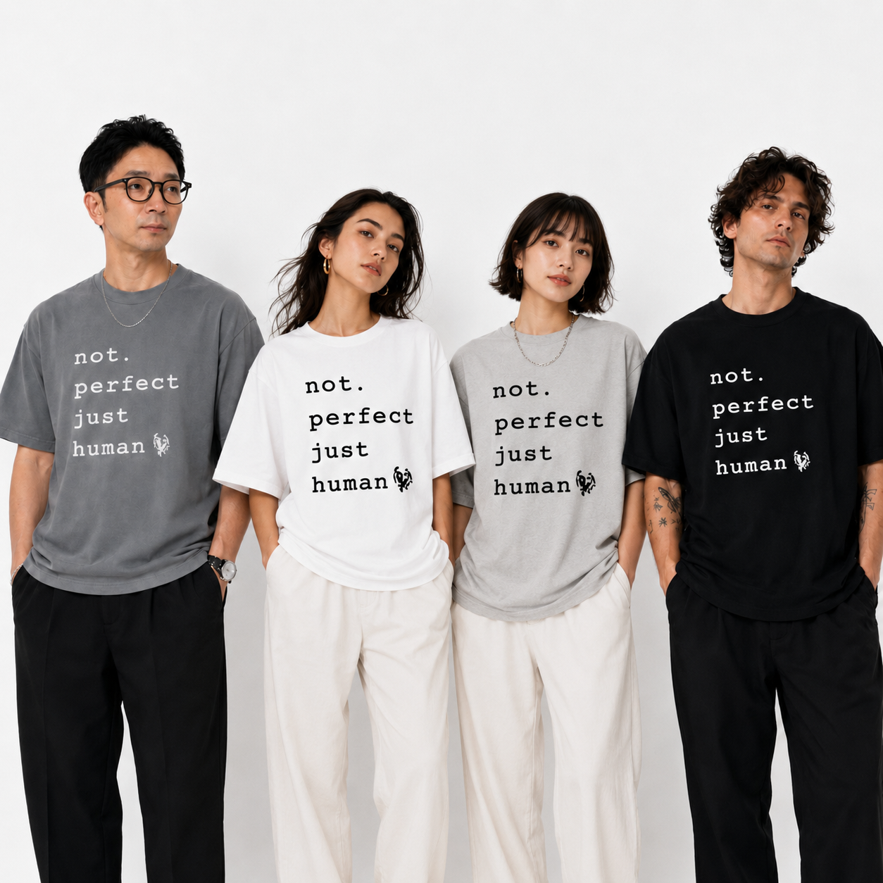 CALM HUMAN “not perfect” Tee