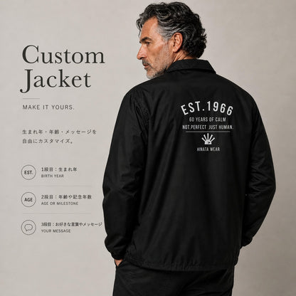 Custom Birthday Coach Jacket – Personalized Birth Year & Message Jacket