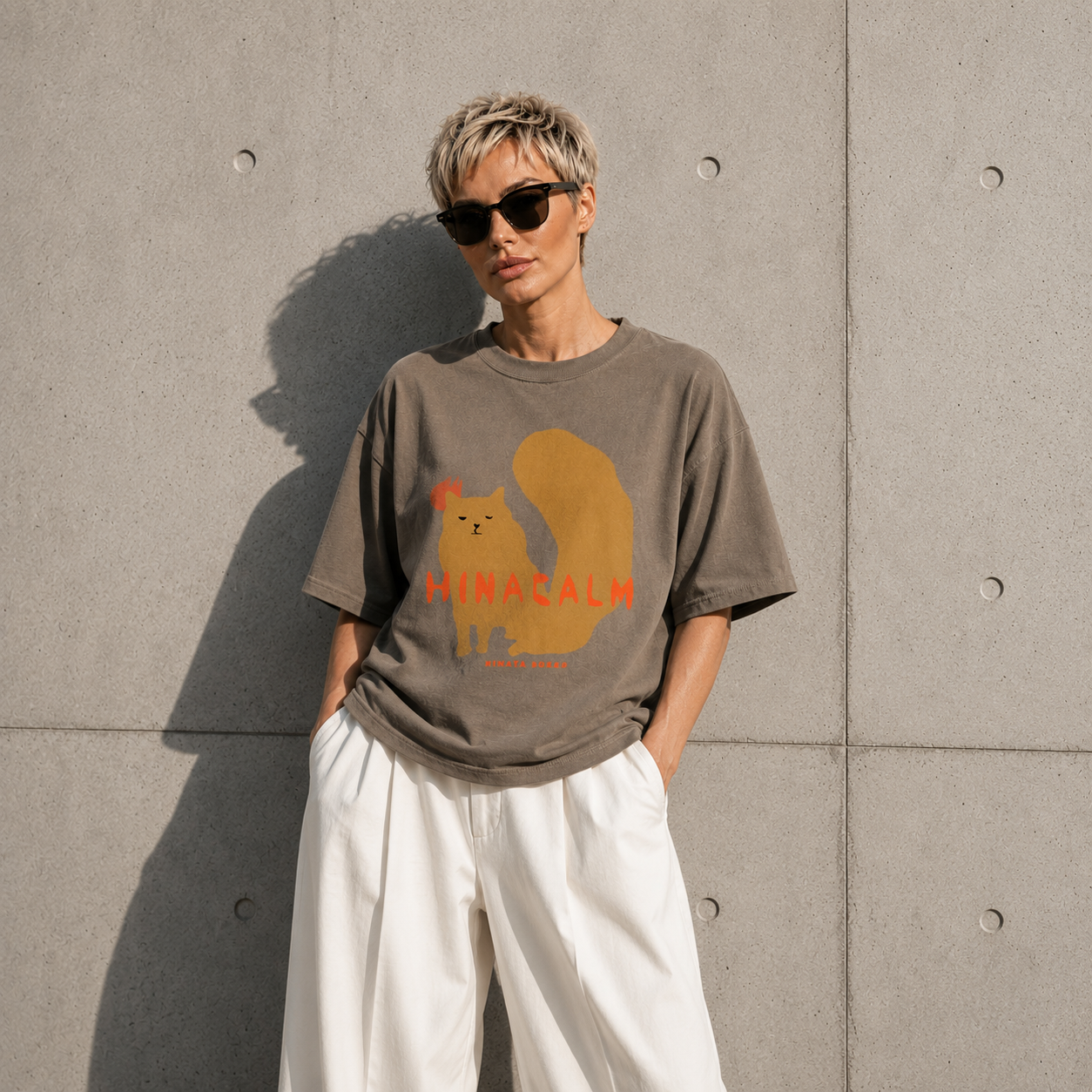 HINACALM Calm Cats Graphic Tee