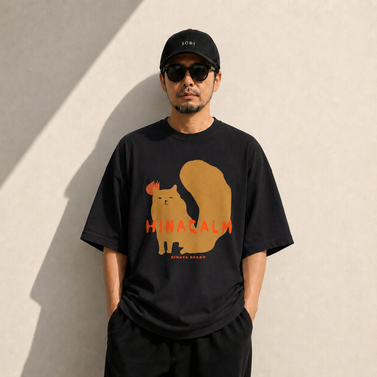HINACALM Calm Cats Graphic Tee