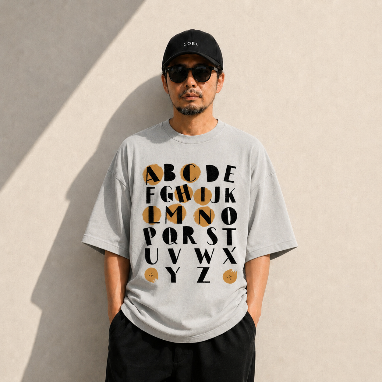 HINACALM Alphabet Sun Tee